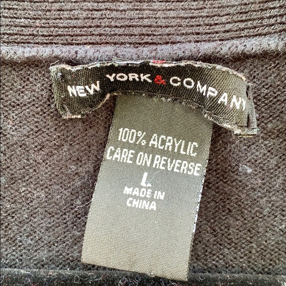 New York & Company argyle cardigan- L - Picture 3 of 4